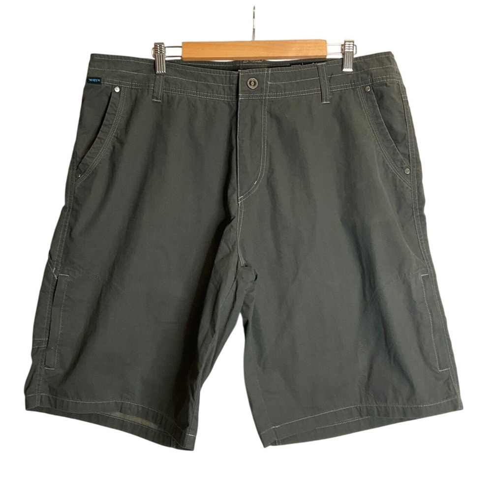 Kuhl Cargo Shorts 40 Rugged Outdoor Grey Camping Hiking Gorpcore Classic Utility